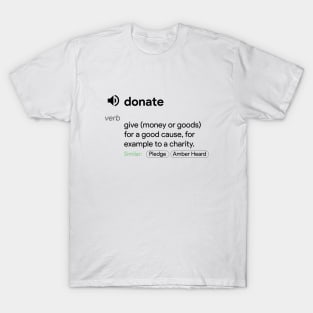 Donate Definition T-Shirt